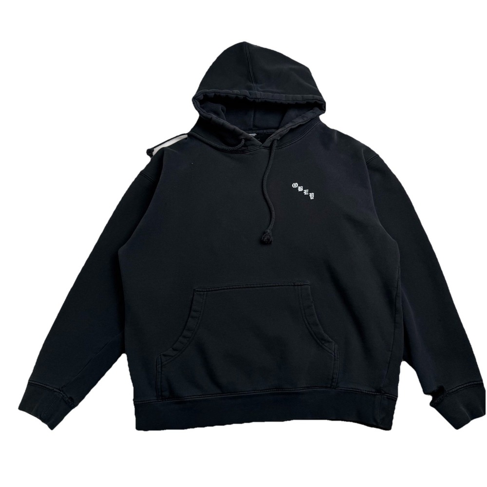 Womens‎ Black Obey Hoodie Size Medium  Rose Spider Print Thrashed Very Worn In